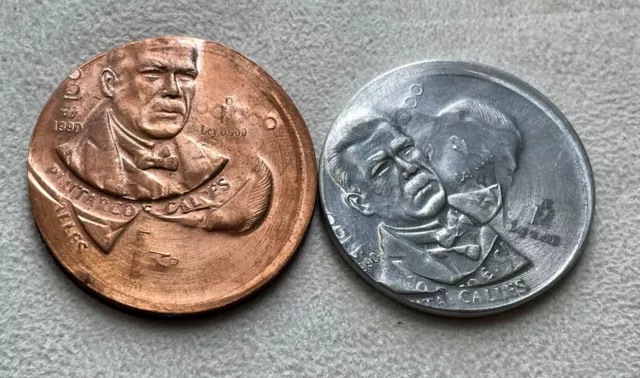 1990 MEXICO 100,000PESOS PATTERN ALUMINIUM COPPER Double Struck LOT 2 1990 MEXICO 100,000PESOS PATTERN ALUMINIUM COPPER Double Struck LOT 2
