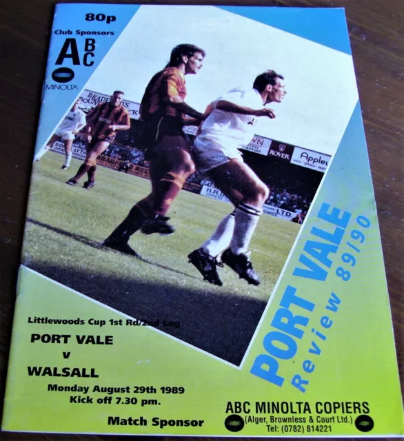 Port Vale  V  Walsall 1989-90