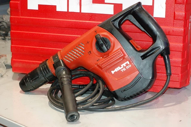 Hilti-TE50 martello perforatore e scalpello in valigia + grande pacchetto accessori condizione 1A!