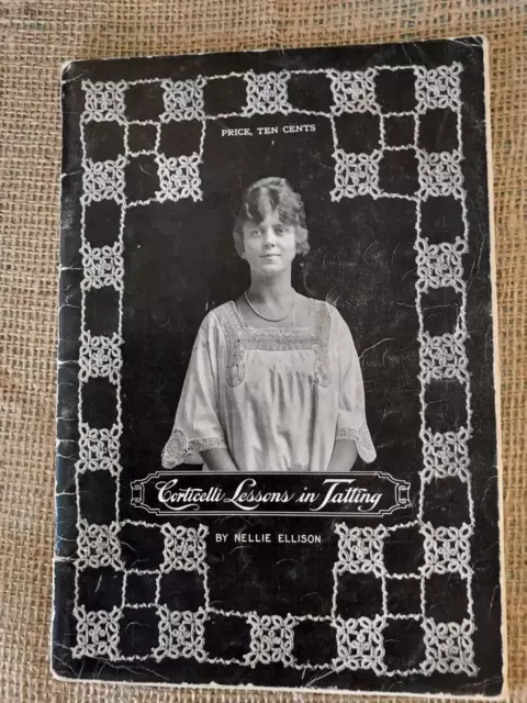 Lecciones originales Corticelli para tatuar Nellie Ellison 1916 con anuncios de libros 1 y 2
