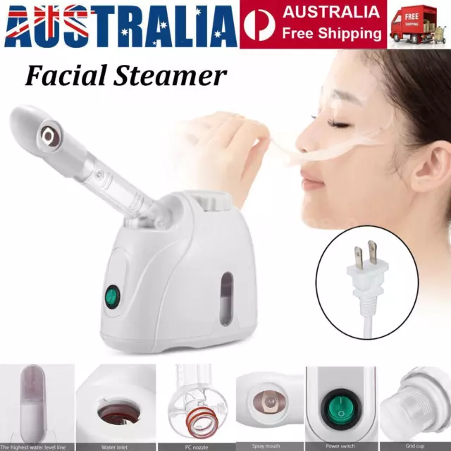 350W Professional Facial Steamer Nano Ionic Mist Salon Beauty Face Skin Care