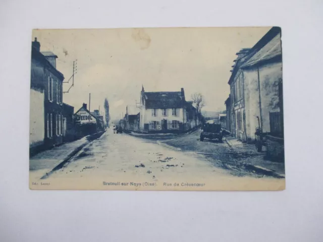 Cpa Oise 60 Breteuil Sur Walnut Rue De Crevecoeur
