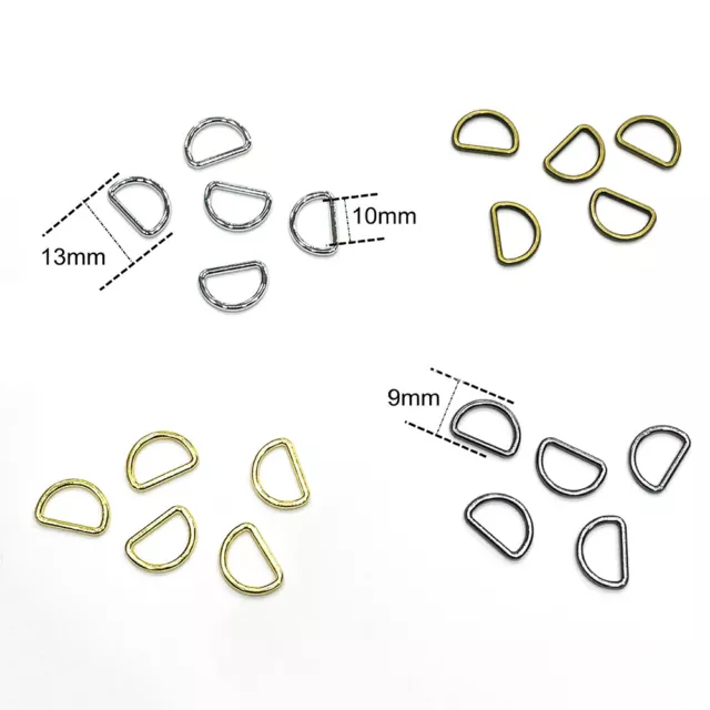 24x Mini Belt Buckles D-Ring Doll Bags Shoes Toy Clothing Accessories DIY Craft