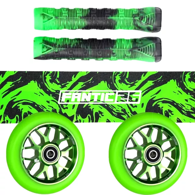 F26 Stunt-Scooter Rechange Blunt Poignées 110mm Abec11 Rollswirl Noir/Vert