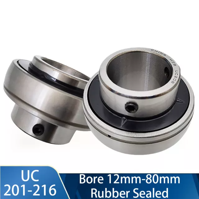 UC201 - UC216 INSERTI CUSCINETTI MARCA METRICI - FORO ALTA QUALITÀ 12mm-80mm