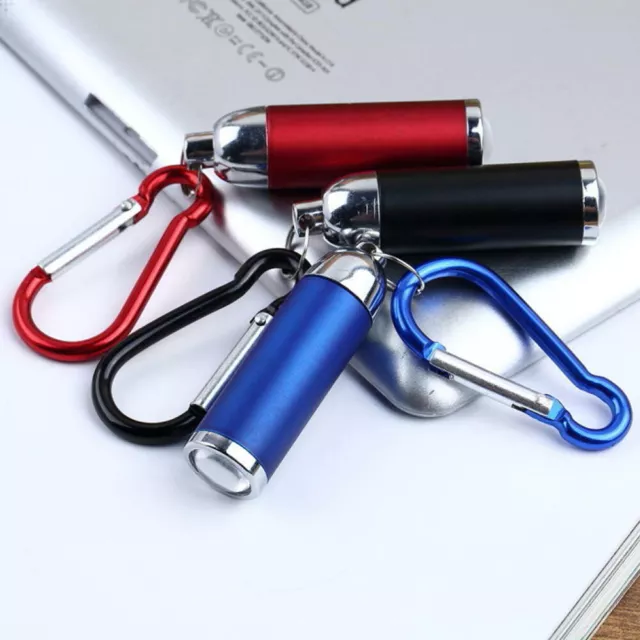 1Pc Mini LED Torch Flashlight Camping small Compact portable Keyring carabiner