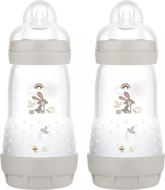 MAM Easy Start Self Sterilising Anti-Colic Baby Bottle Pack of 2 (2 x 260 ml)