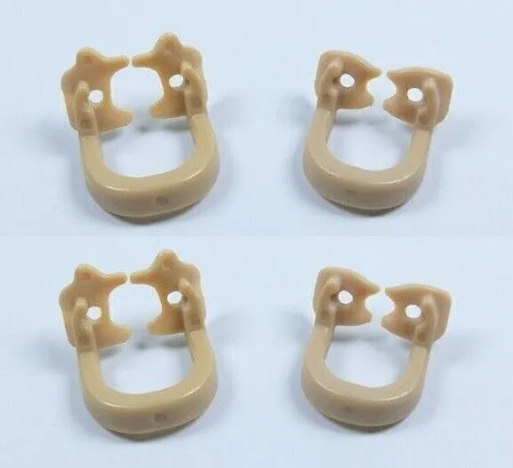 4x Dental Resin Kerr Soft Clamp Universal Rubber Dam Sheet Molar Premolar Brown