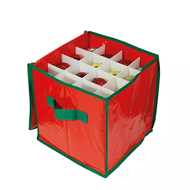 64 Rejillas Adorno de Navidad Caja de Almacenamiento Estuche de Conservación Árbol de Navidad Decorati-DB