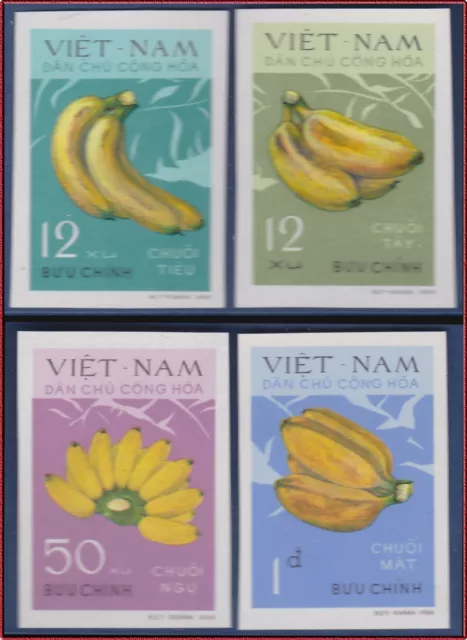 Vietnam Des Nord N °° 267/271 ** Nicht Serrated Banane, 1970 North Imperf