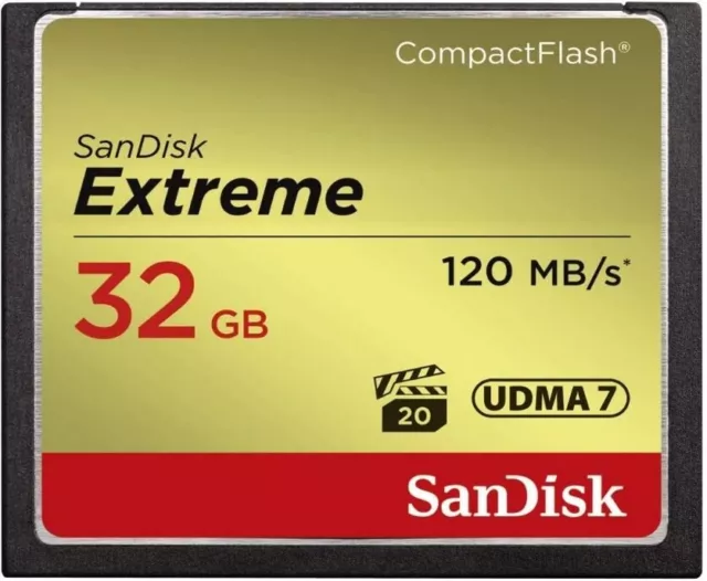 Sandisk Extreme 32GB Compact Flash Card CF Card 120MB/s Full HD Video UDMA7