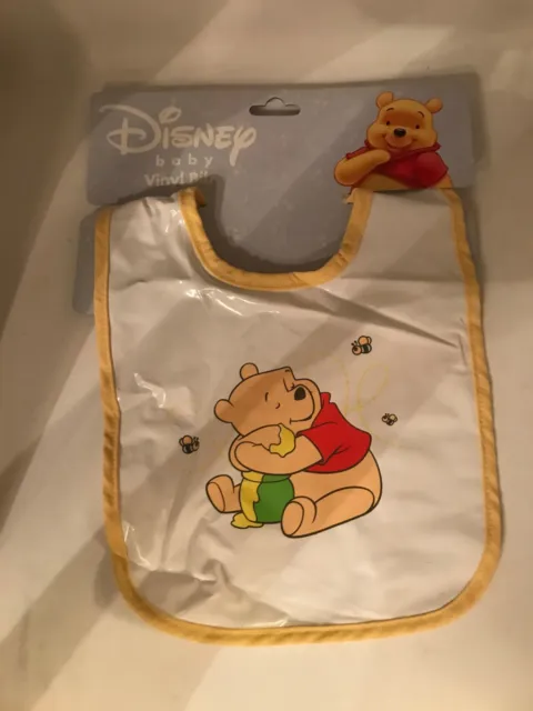 Disney baby WINNIE the Pooh INFANT vinyl BIB NEW~* FREE SHIP*~  Winnie the Pooh