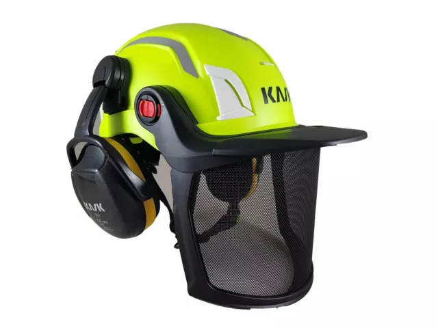 KASK Zenith X Combo Forsthelm mit Visier + Gehörschutz neongelb EN 397 EN 50365