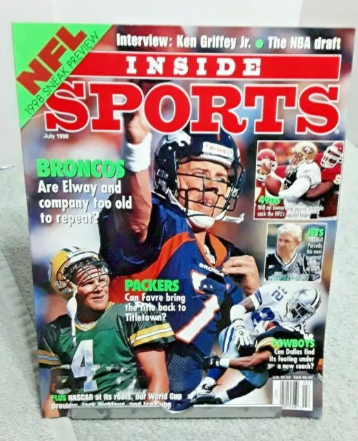 Inside Sports Magazine July 1998 Griffey Jr Elway Favre Young Cowboys
