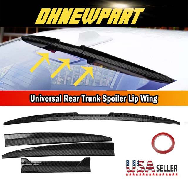 Carbon Fiber Universal Car Rear Roof Lip Spoiler Trunk Tail Wing 46"-54" 135cm D