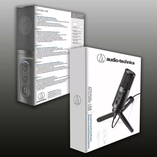 Audio Technica ATR2500X-USB Cardioid Condenser USB Microphone - Black