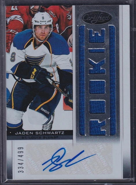 JADEN SCHWARTZ - 2012 Panini Certified Rookie Auto Patch #184, /499