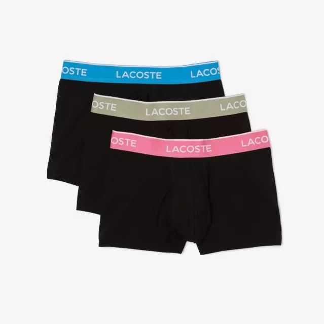 LACOSTE Men's Cotton Stretch Boxers / Trunks 3 x Pack (5H3389-00)