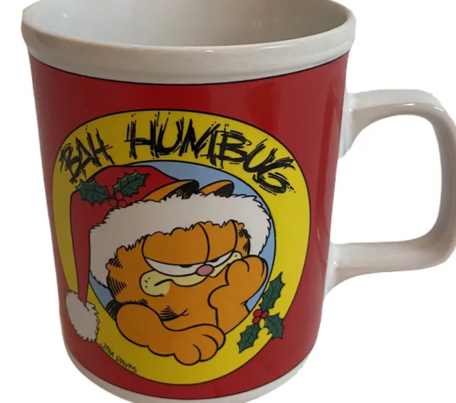 Garfield Vintage Bah Humbug Coffee Mug 1978 Jim Davis Enesco