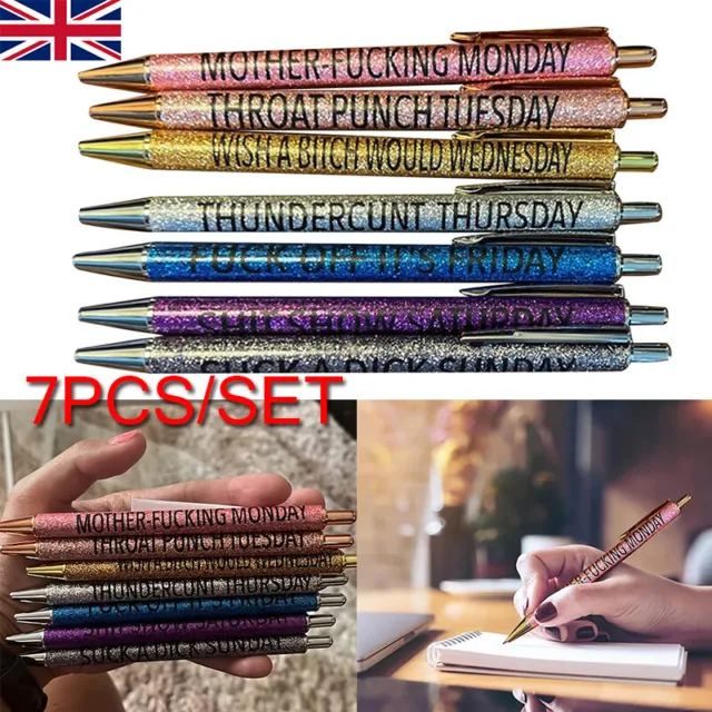 Cheeky Chops 5 Pack of pens, The office pack of 5 sweary rude and offensive  pens + free notepad Multicolor, PEN 16,17,18,25,41