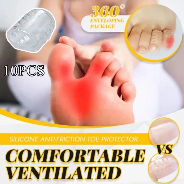 10PCS Zehen Kappen Abdeckung Silikon Bandage Protektoren Kissen Anti-reibung E