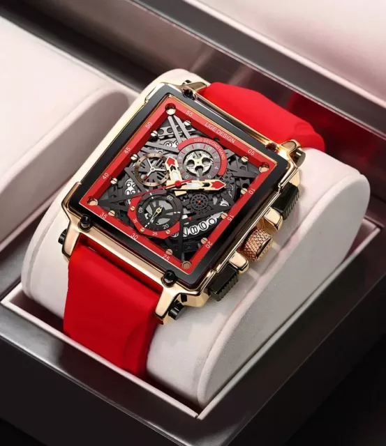 Orologio Tendenza Cronografo Lusso Quarzo Uomo Datario Carre Sport Conf Classe