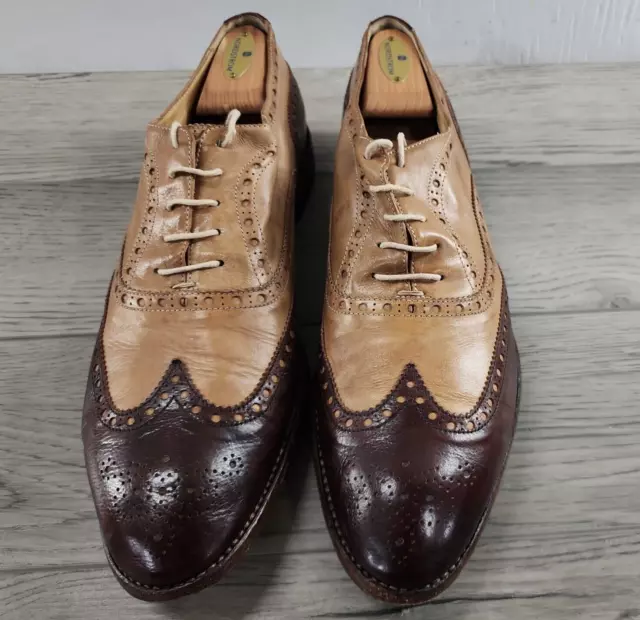 Men's Paul Smith Wingtip Two-Toned Brown Brogue Leather Oxford Shoes - Size 12