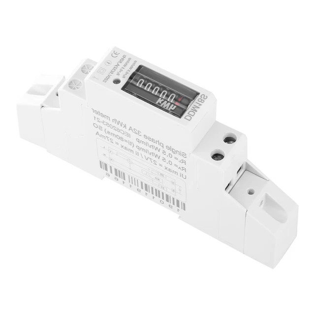 1P SINGLE PHASE Din Rail Electricity Power Energy Meter DDM18S 220V ...