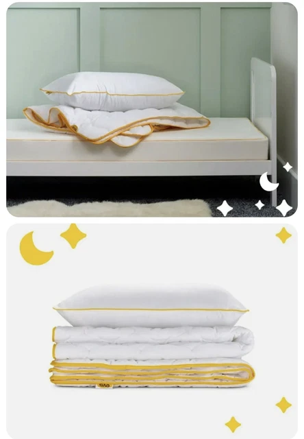 Juego de almohadas de edredón para cuna Little Eve 120 x 150 cm edredón y almohada antialérgica