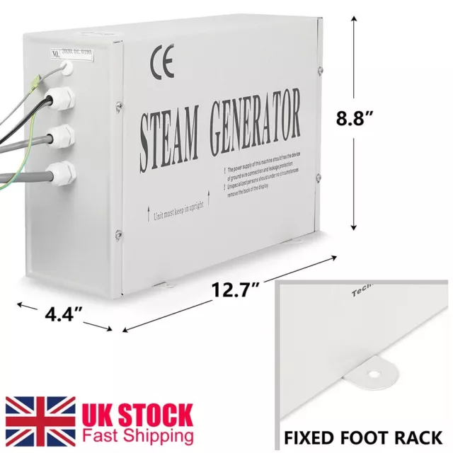 3KW Steam Generator Healthy SPA Bath Timer Home Sauna UK Stock Digital Shower HQ