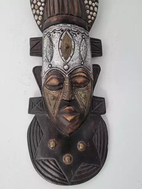 Ceremonial ethnic wooden Mask aboriginal tribe Africa Mask. Masque bois Afrique