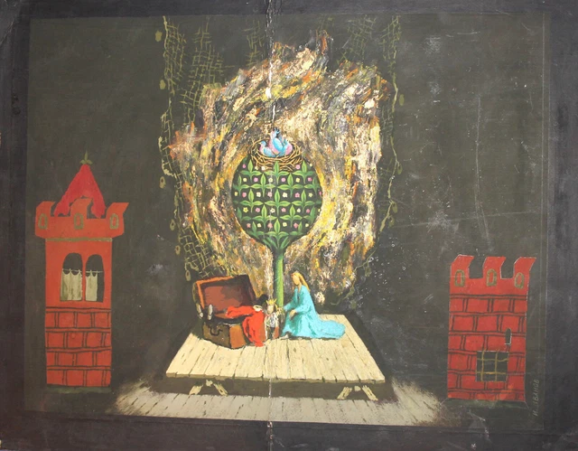 Frise Murale Théâtre Français Ancien 81x8 Cm – Peint à La Main, Fait Main, Neuve