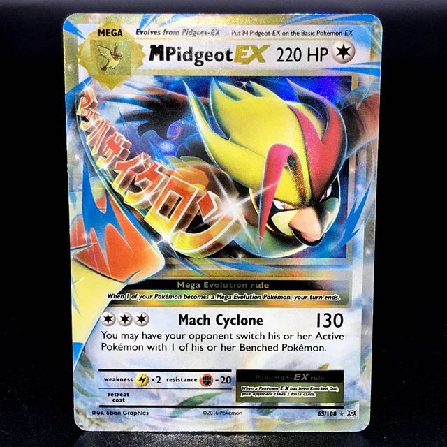 M Pidgeot EX - XY Evolutions 65/108 - Halbkunst seltene Pokémonkarte