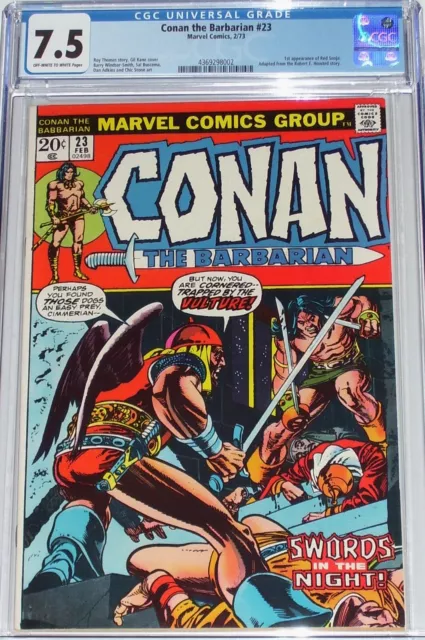 Conan the Barbarian #23 CGC 7.5 from Feb 1973 1st appearance of Red Sonja