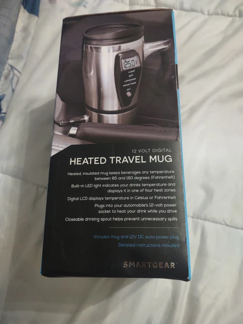 New Unopened Smartgear 12v Car Digital Heated Travel Mug 4