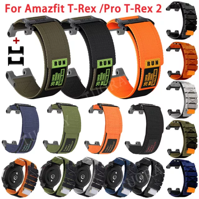 Rugged Nylon Loop For Huami Amazfit T-Rex 1/T-Rex 2/T-Rex Pro Watch Band Strap