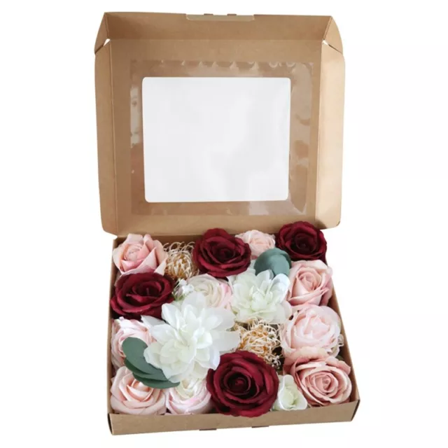 Artificial Flowers Box Set for DIY Wedding Bouquet Hand Flower Table Centerpiece