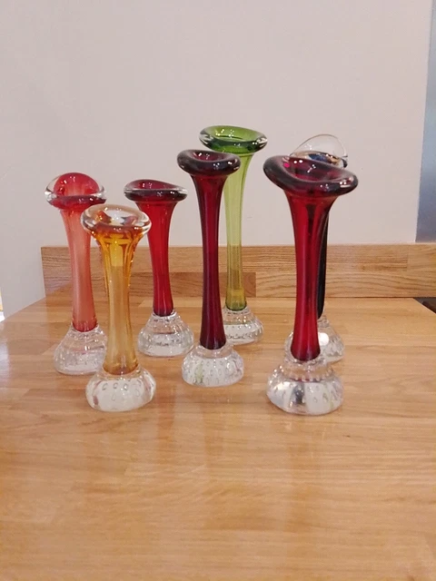 7x  Aseda Jack In The Pulpit Glass Vase