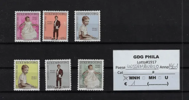 Lotto # 1917 Lussemburgo Lotto di francobolli MNH in serie complete