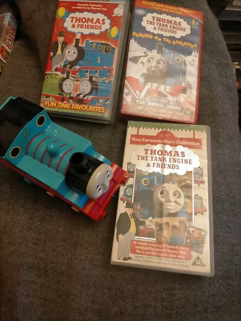 THOMAS THE TANK Engine And Friends VHS Videos x 3 Plus Toy £29.99 ...