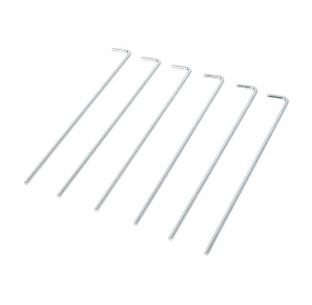 Lot De 20 Sardines De Tente En Aluminium 18 Cm Avec Cordon Réfléchissant - Pour Camping, Bâche, Auvent, Fixation Solide - 9