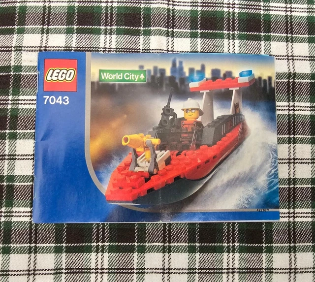 Lego 7043 World City Fire Extinguisher Boat Rescue Instruction Manual Only