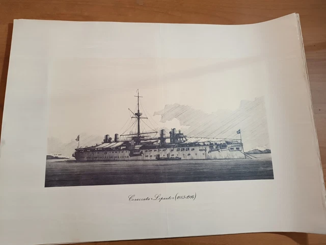 Elio Andò REGIA MARINA stampa CORAZZATA LEPANTO (1883-1914)