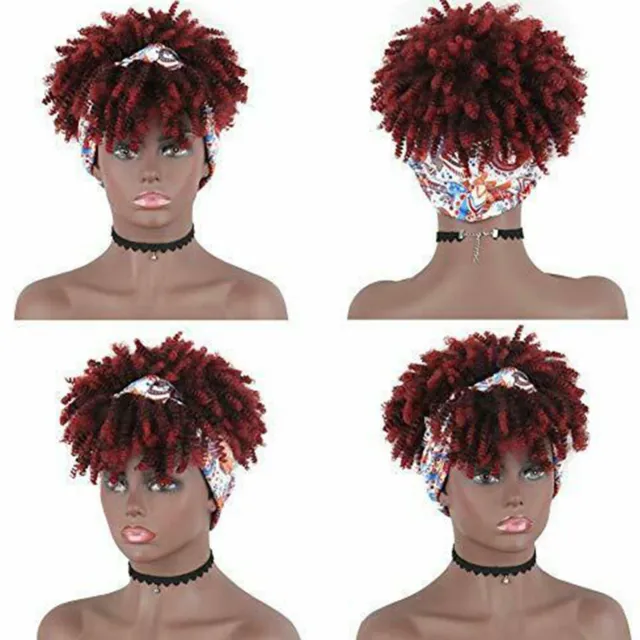 Big Fluffy Kinky Straight Black Afro Adjustable Headband Wig - 422
