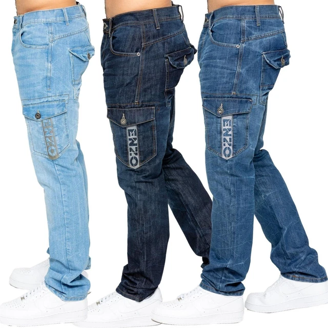 Jean Homme Blanc Extensible – Motif Crâne – Taille 28-42 – Jambe Droite