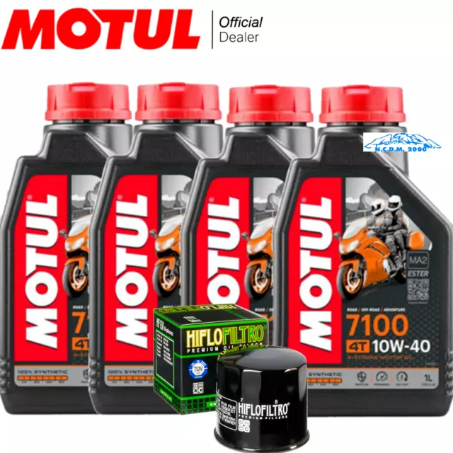 Kit Tagliando 4 Litri Olio Motul 7100 10W40 + Filtro Olio Hf303