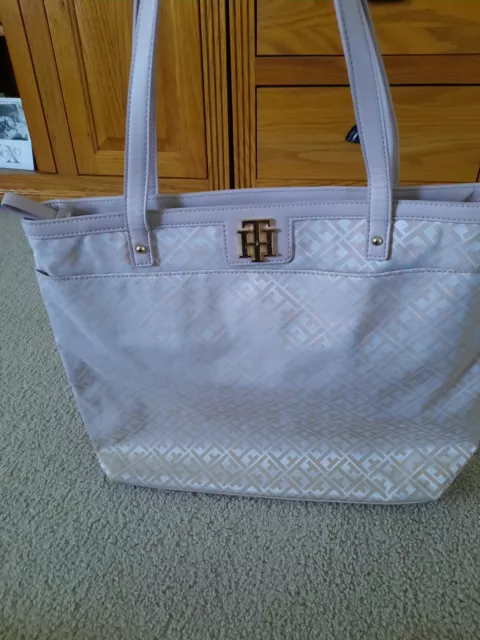 Tommy Hilfiger Large Tote/Purse Handbag/Canvas Dusty Rose