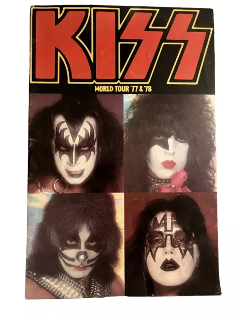 KISS 1977 & 1978 Rock and Roll Over & Love Gun World Tour Concert Program Book