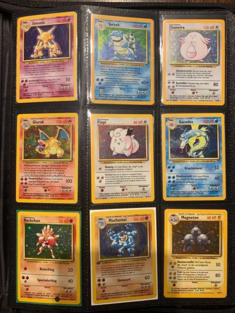 Pokemon Karten Sammlung Deluxe Auflösung Vintage Base Set Glurak 1. Edition uvm 3