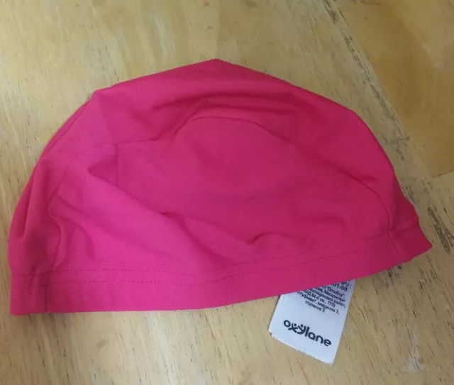 Oxylane Nabaiji Junior's Pink Swim cap One Size stretch fit solid 2